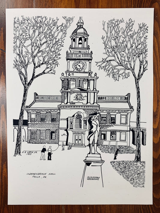 H.R. Latch “Independence Hall” Print