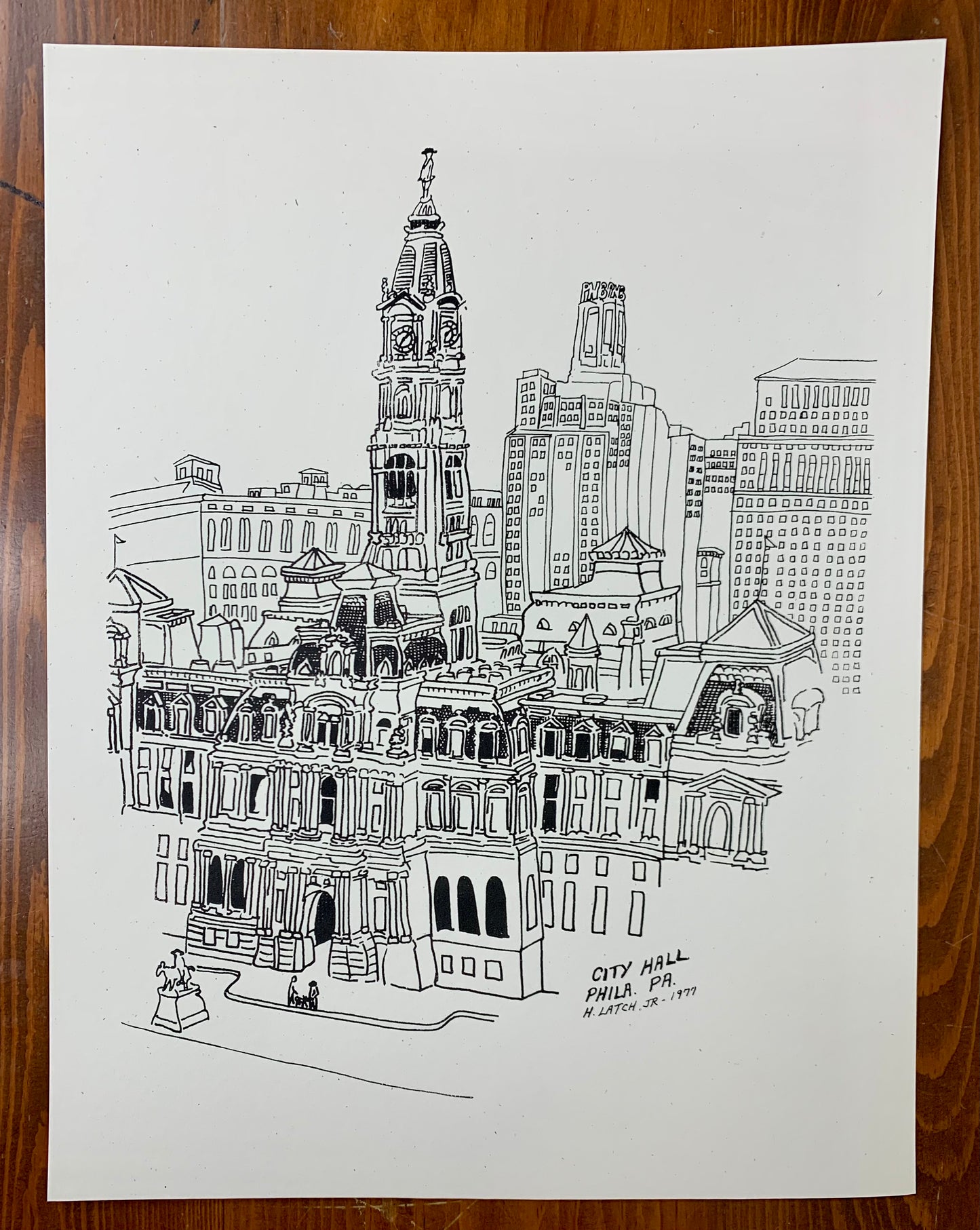 H.R. Latch “City Hall” Print