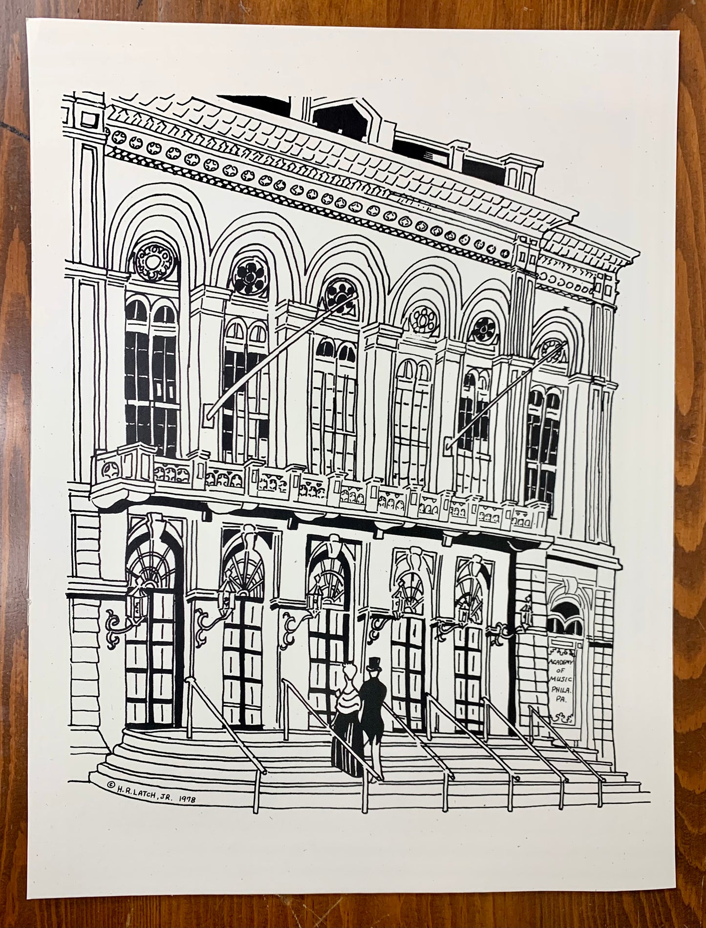 H.R. Latch “Academy of Music” Print