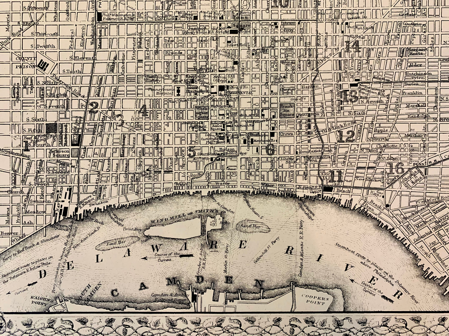 PLAN OF PHILADELPHIA MAP PRINT