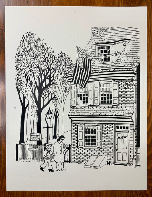 H.R. Latch “Betsy Ross House” Print