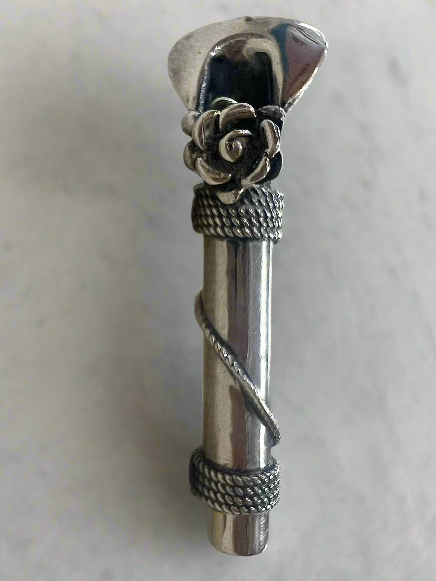 Vintage Sterling Silver Boutonniere Lapel Brooch