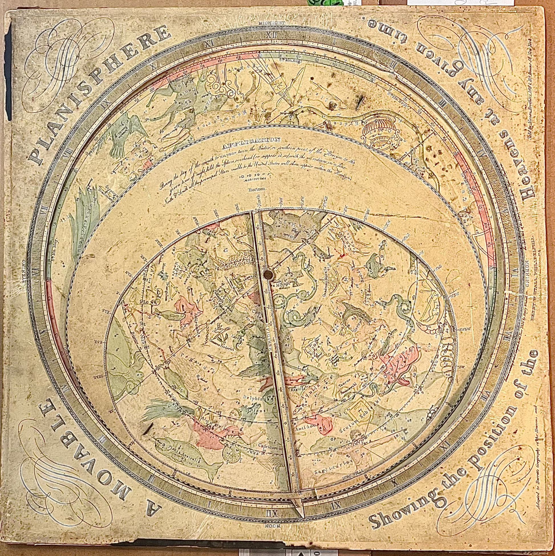 "A MOVABLE PLANISPHERE, Showing the positions of the heavens at any given time"