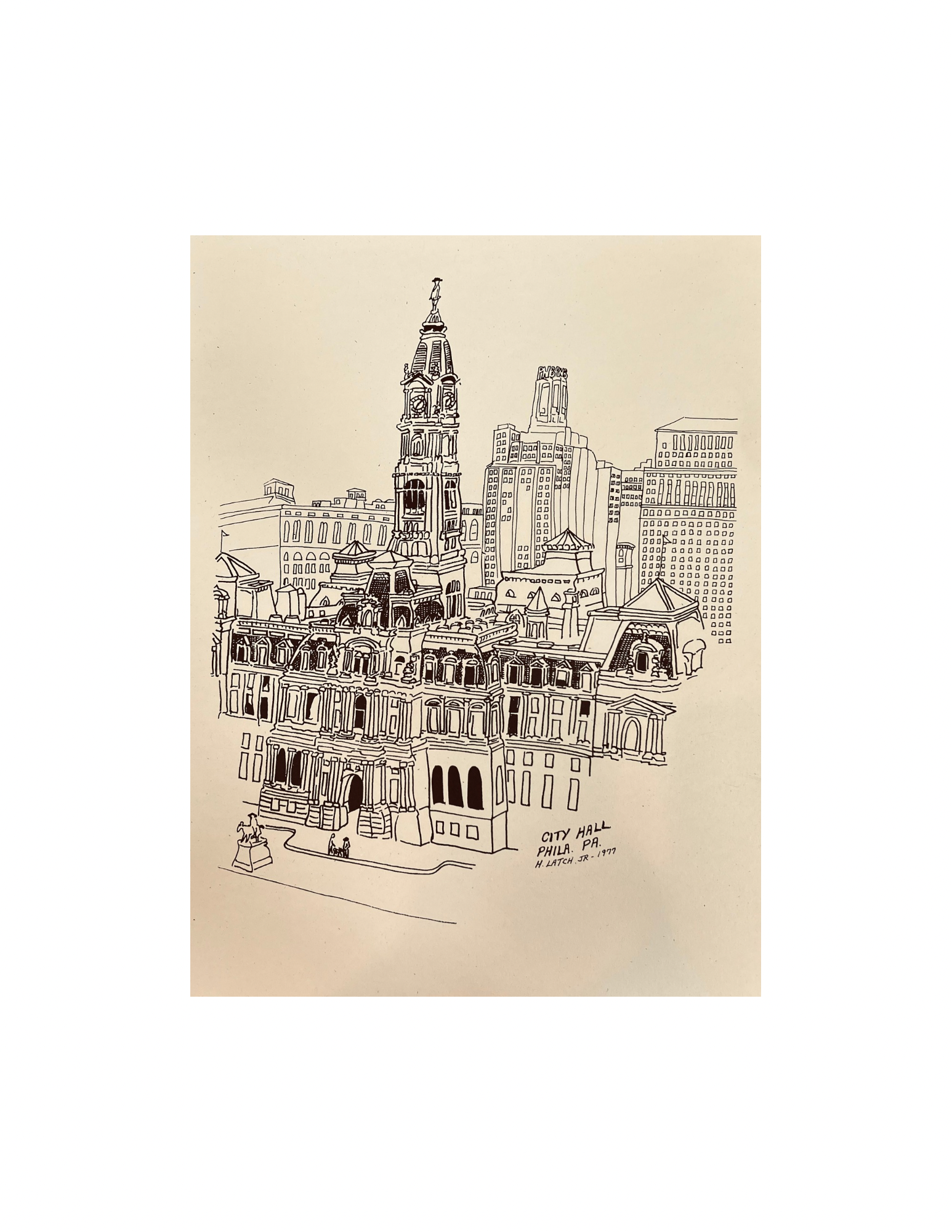 H.R. Latch “CITY HALL” Print