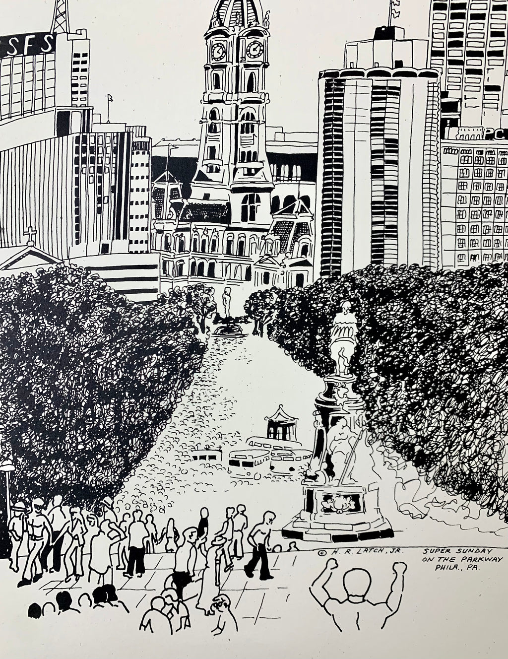 H.R. Latch “SUPER SUNDAY” Print