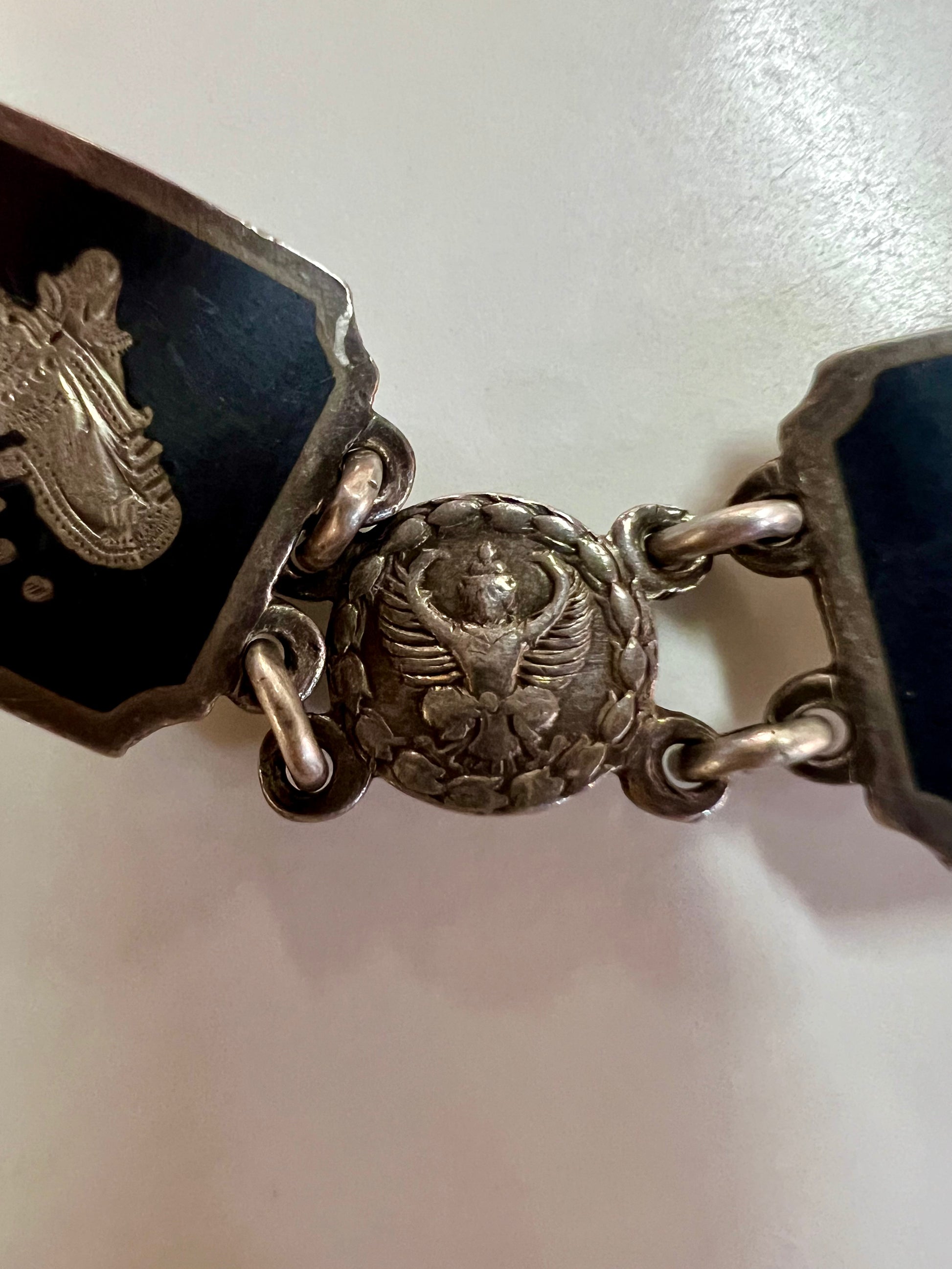 Dancing Figurines Thai Nakon Sterling Silver Bracelet