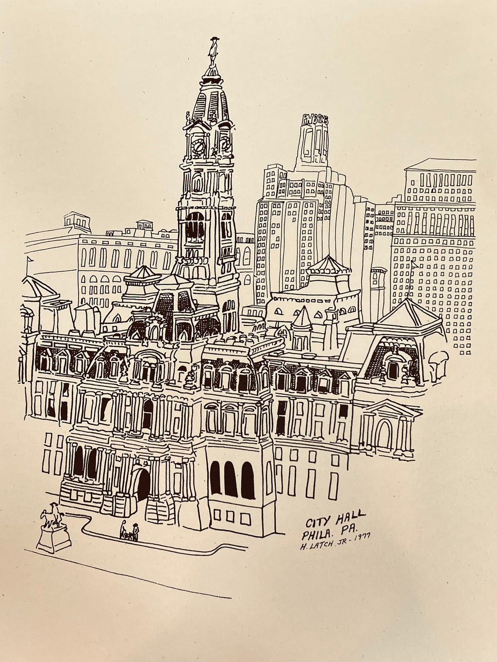 H.R. Latch “CITY HALL” Print