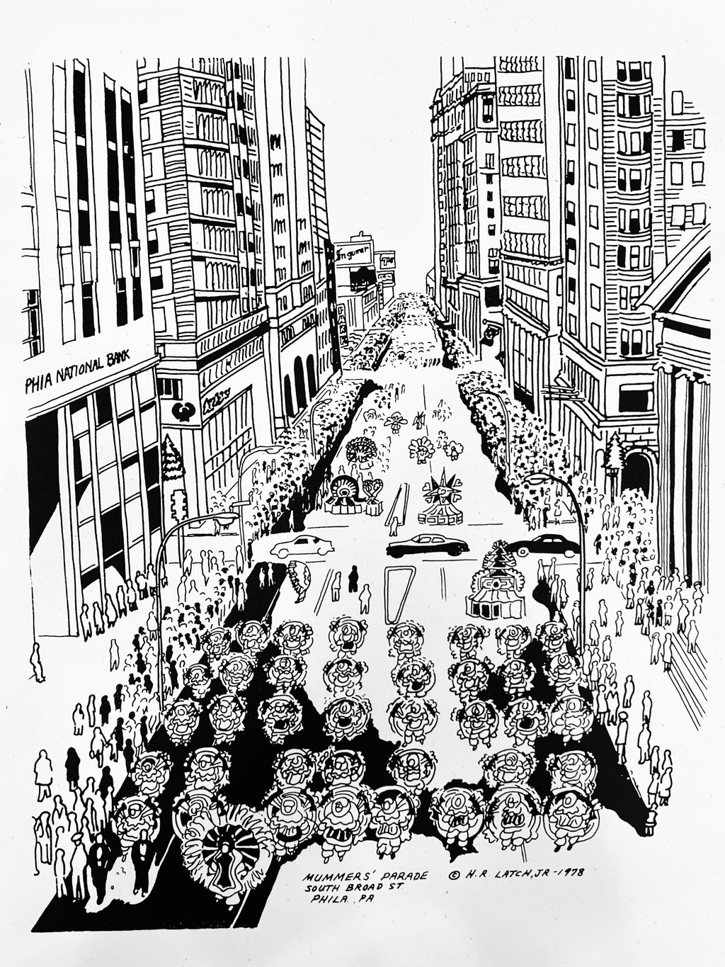 H.R. Latch “MUMMERS' PARADE” Print