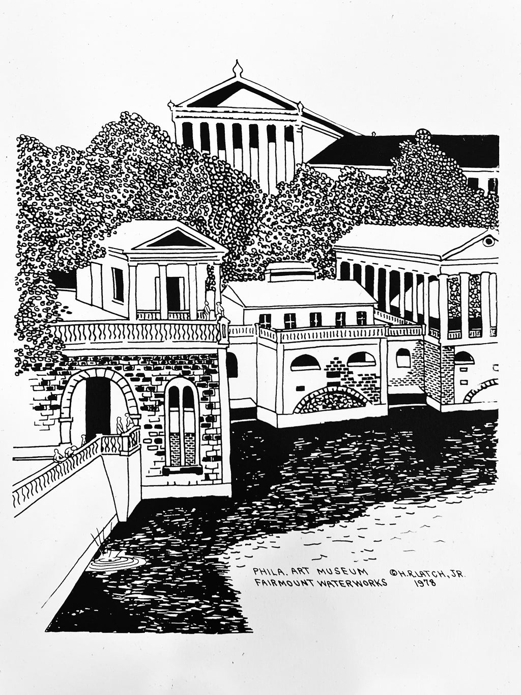 H.R. Latch “PHILA. ART MUSEUM” Print