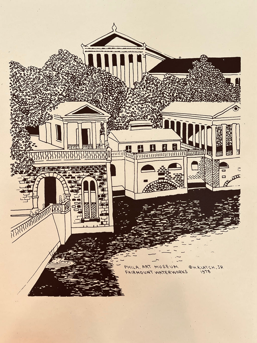 H.R. Latch “PHILA. ART MUSEUM” Print