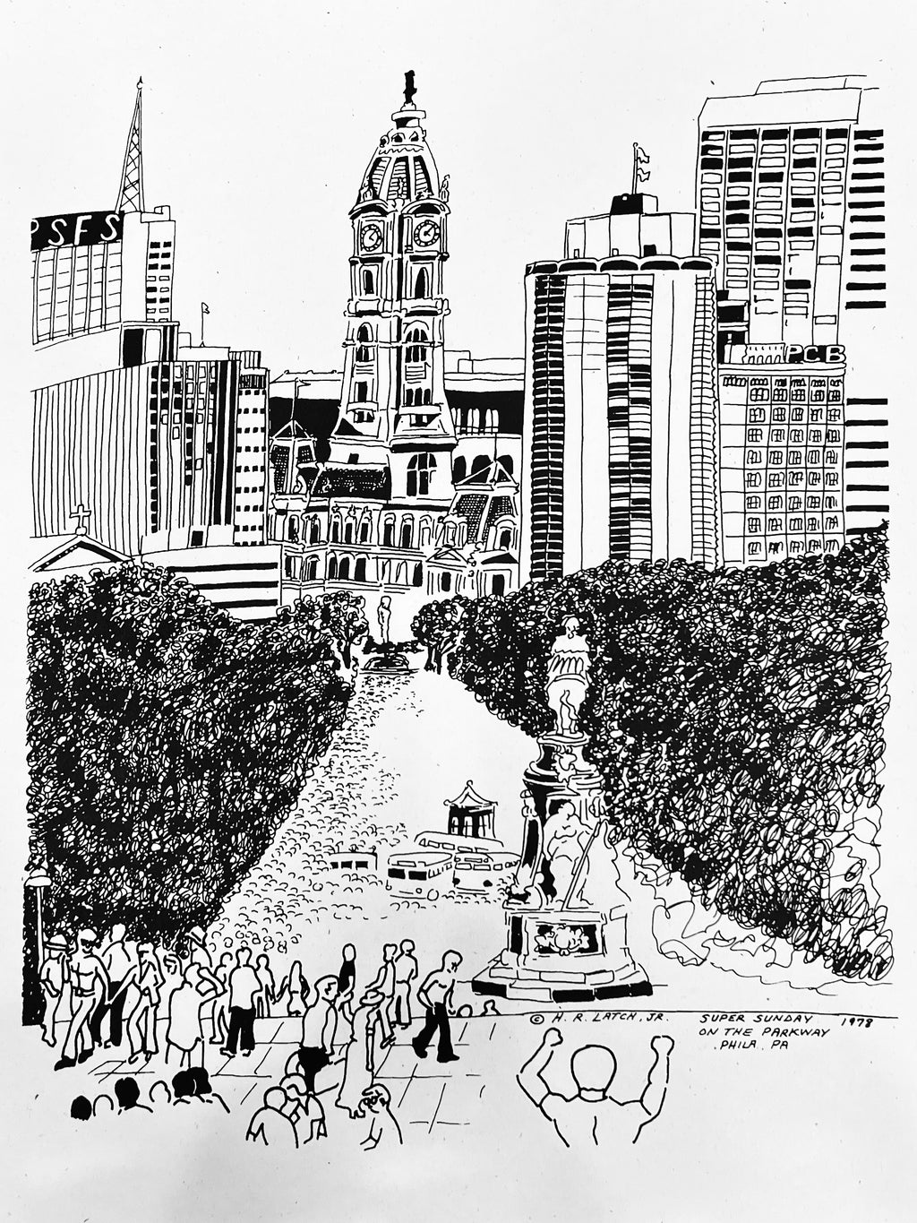H.R. Latch “SUPER SUNDAY” Print