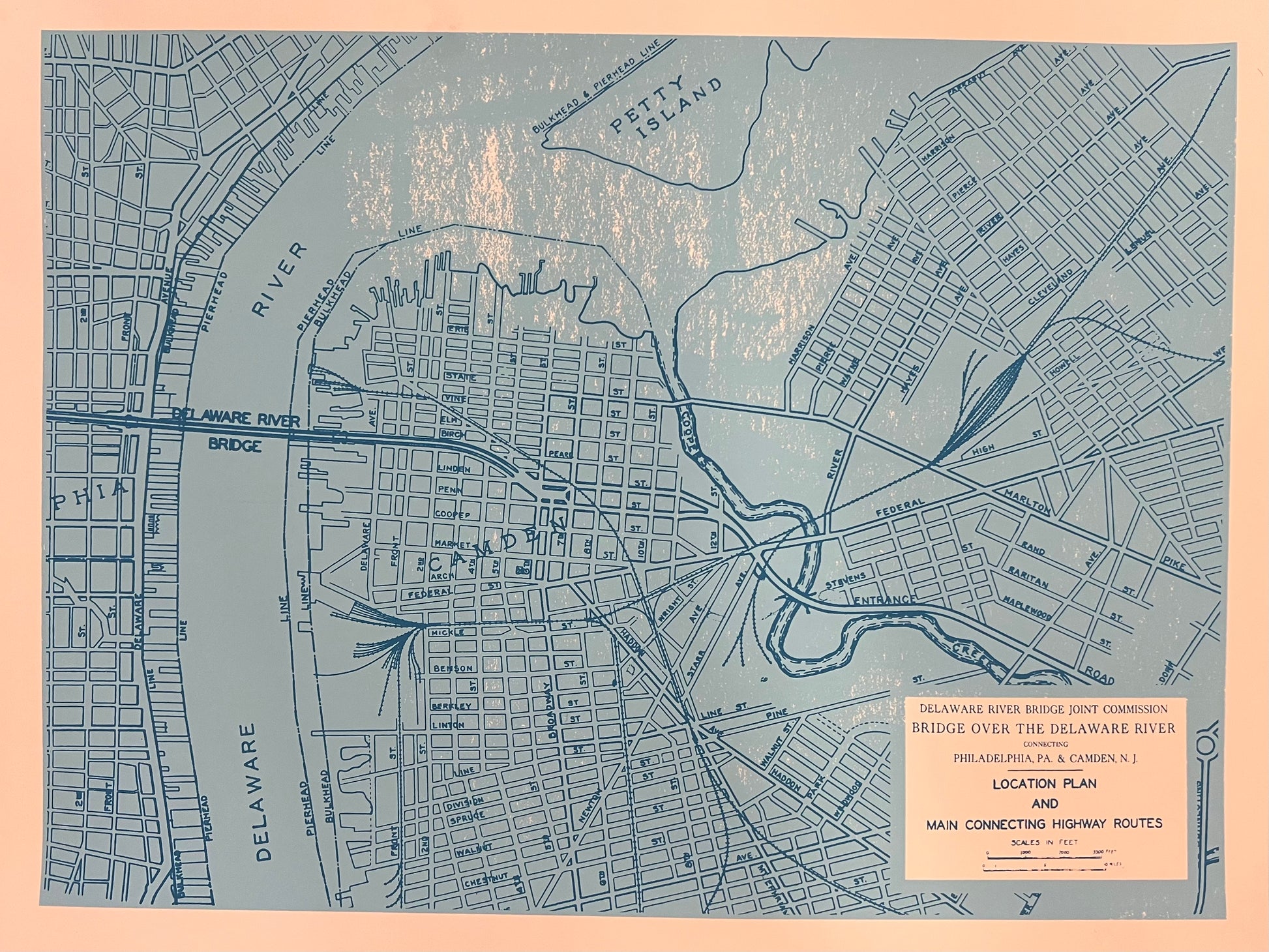 BRIDGE OVER THE DELAWARE RIVER PRINT 2