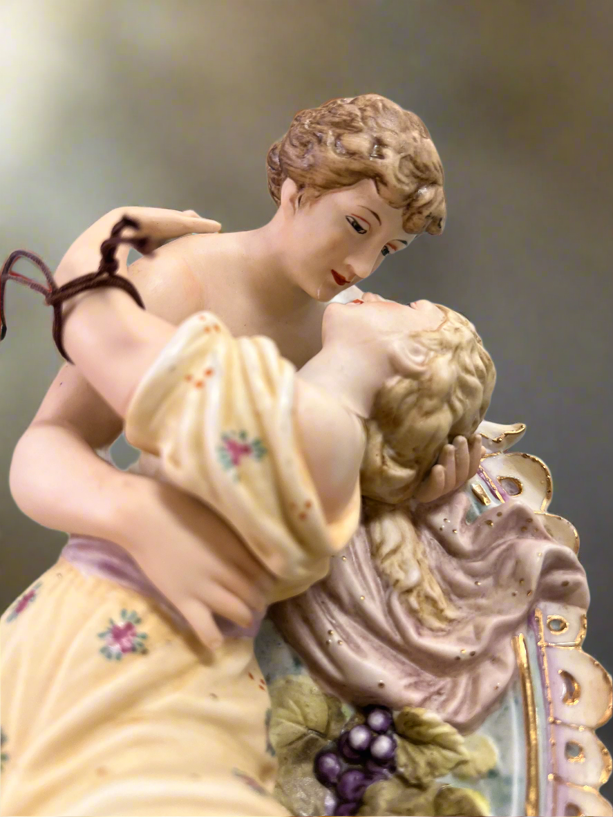 Midcentury Art Nouveau Porcelain Sculpture