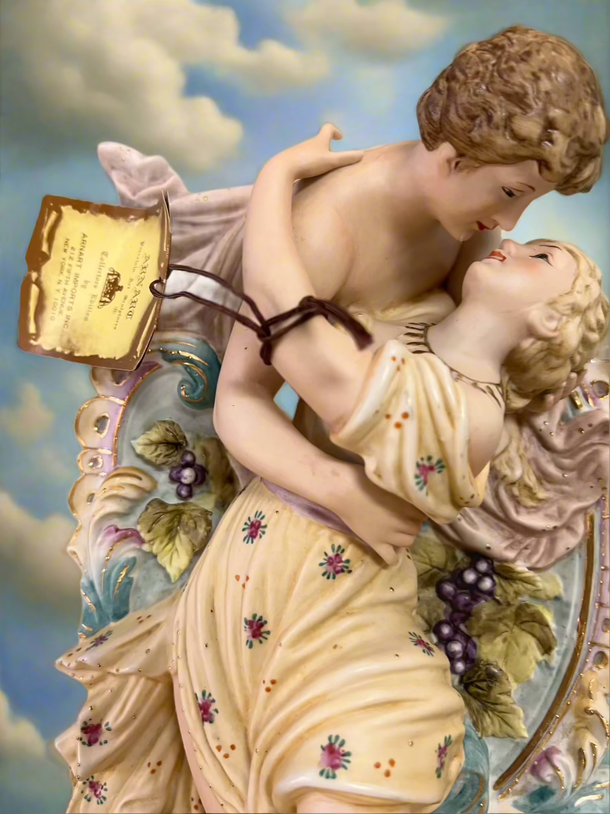 Midcentury Art Nouveau Porcelain Sculpture