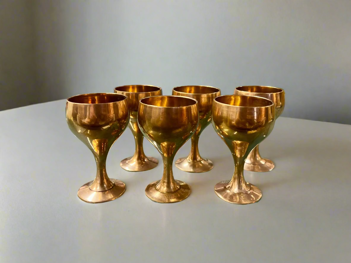 Rose Gold Cordial Glasses