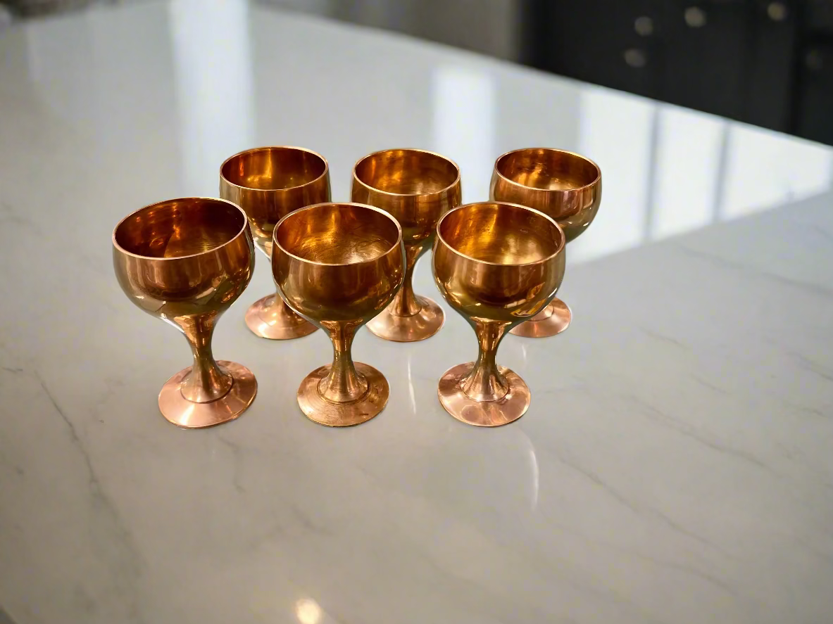 Rose Gold Cordial Glasses