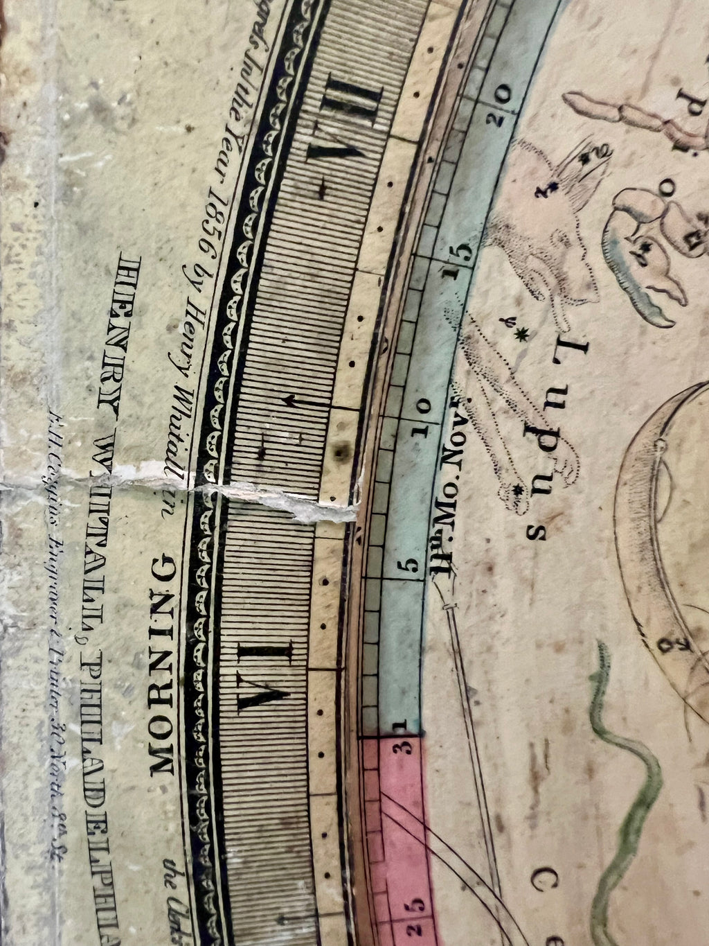 "A MOVABLE PLANISPHERE, Showing the positions of the heavens at any given time"