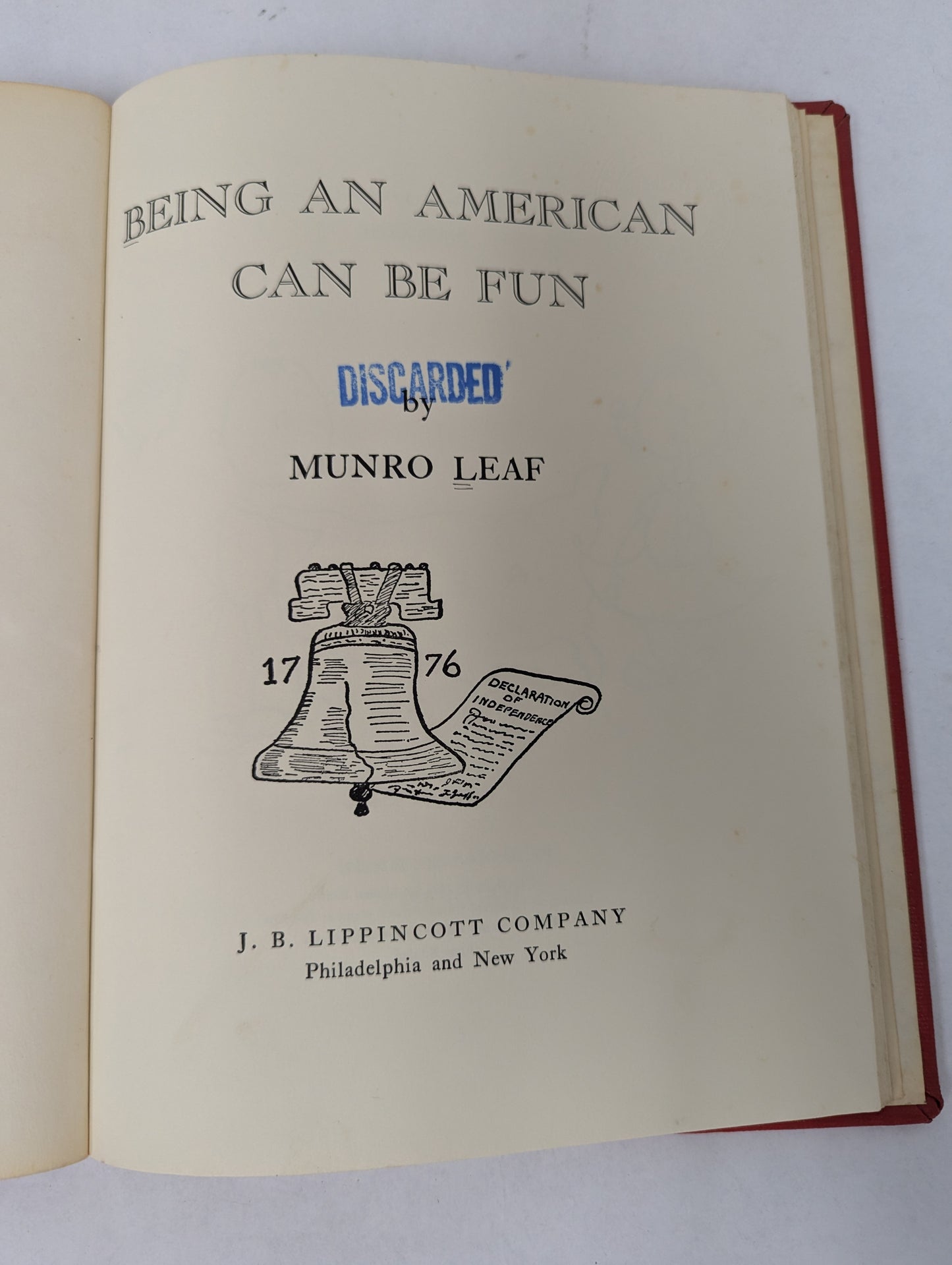 Being An American Can Be Fun by Munro Leaf c1964