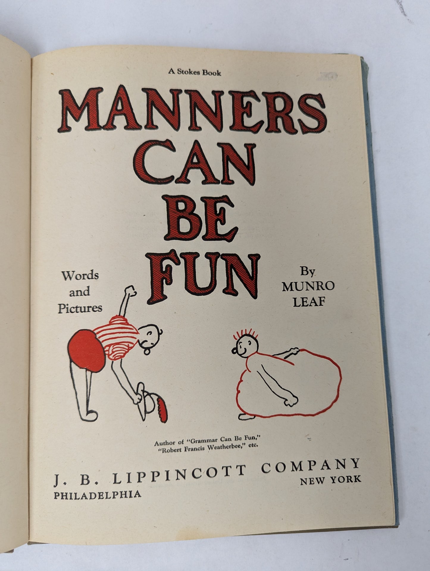 Manners Can Be Fun by Munro Leaf c1936