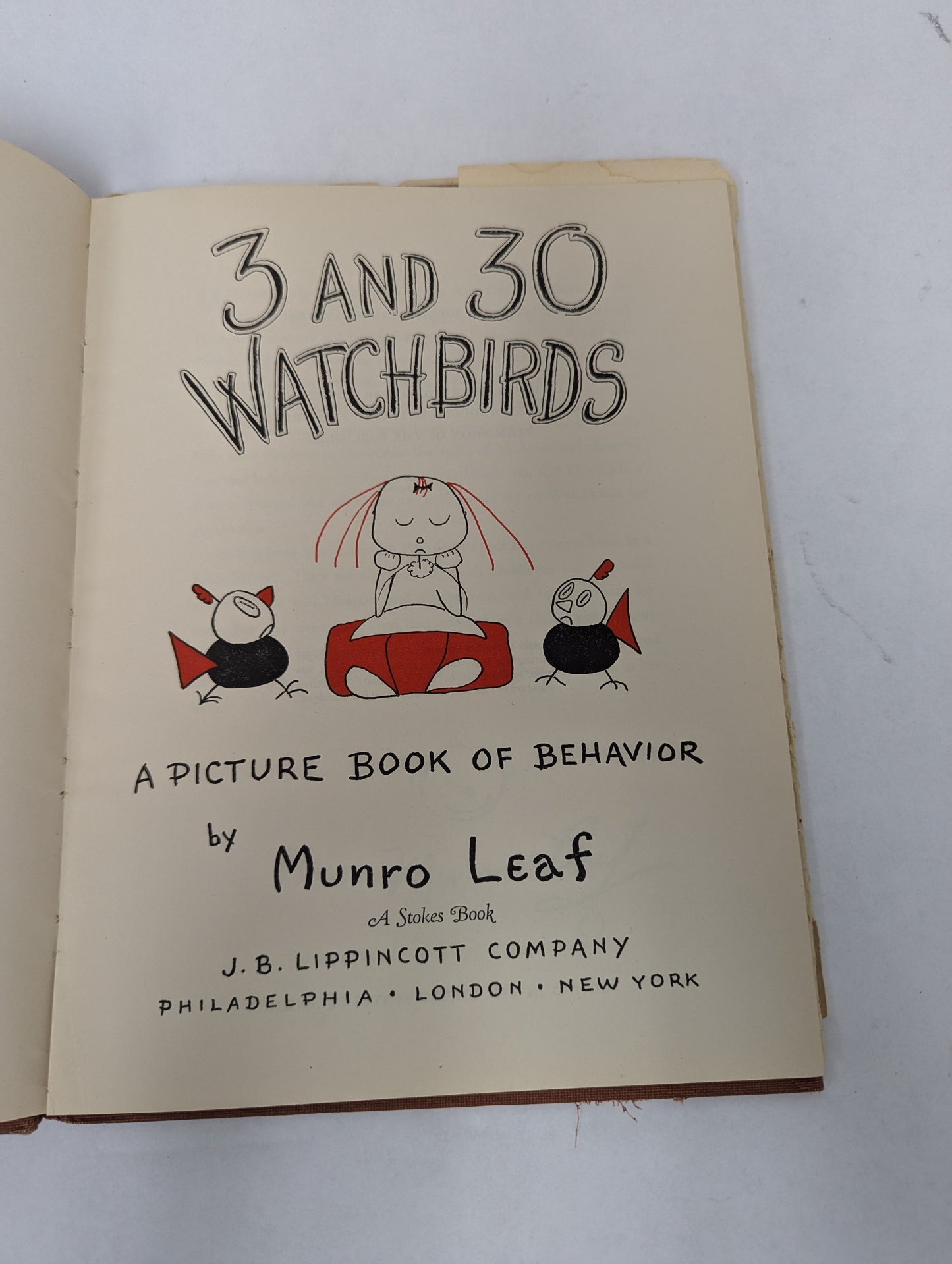 3 and 30 Watchbirds by Munro Leaf c1944