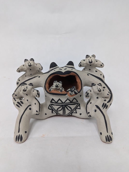 Cochiti Pottery - Frog Storyteller by Martha Arquero